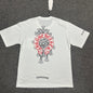 Chrome Hearts Cemetery Cross Red Horseshoe T-Shirt
