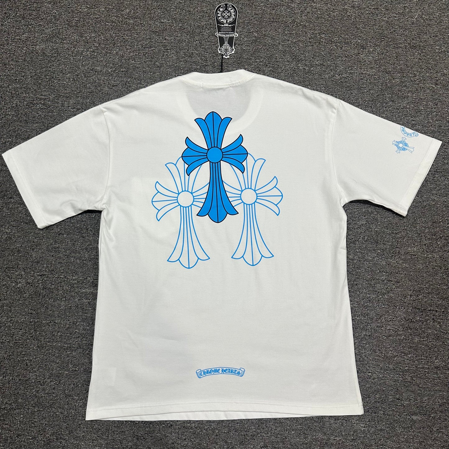 Chrome Hearts Blue Triple Cross T-Shirt