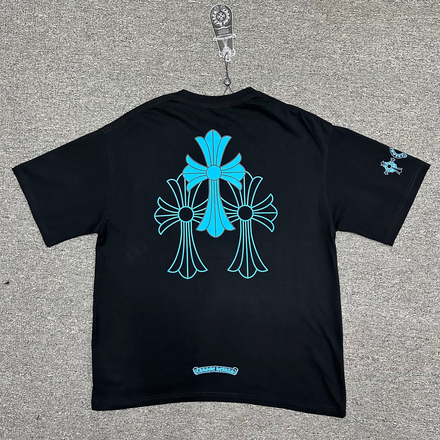 Chrome Hearts Blue Triple Cross T-Shirt