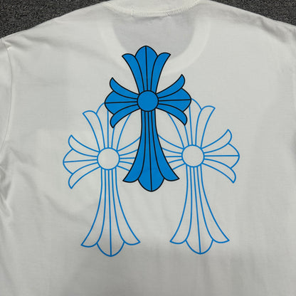 Chrome Hearts Blue Triple Cross T-Shirt