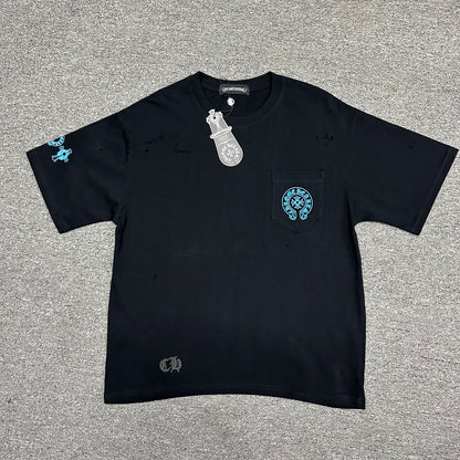 Chrome Hearts Blue Triple Cross T-Shirt