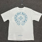 Chrome Hearts Blue Horseshoe Logo T-Shirt