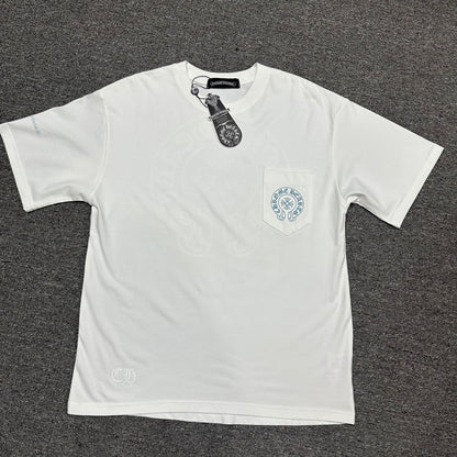 Chrome Hearts Blue Horseshoe Logo T-Shirt