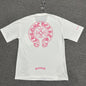 Chrome Hearts Pink Horseshoe Cross T-Shirt