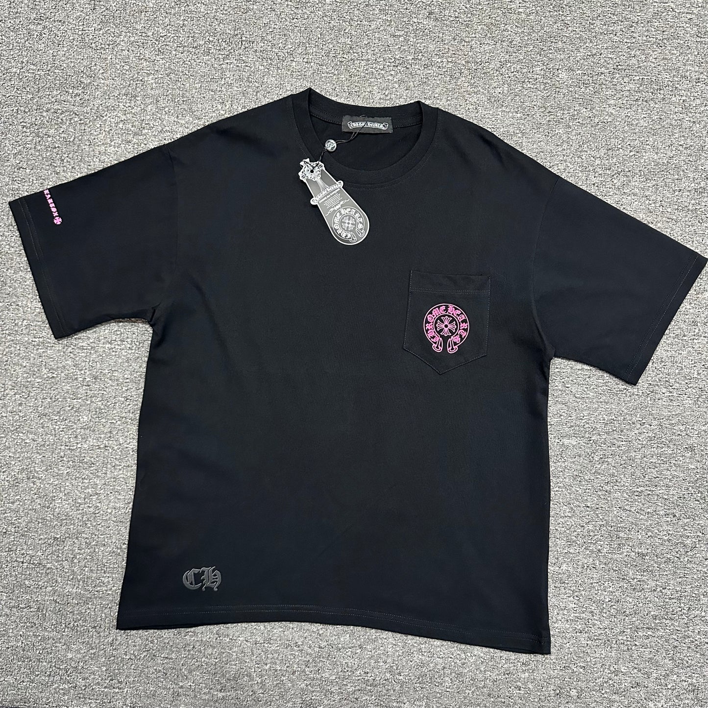 Chrome Hearts Pink Horseshoe Cross T-Shirt