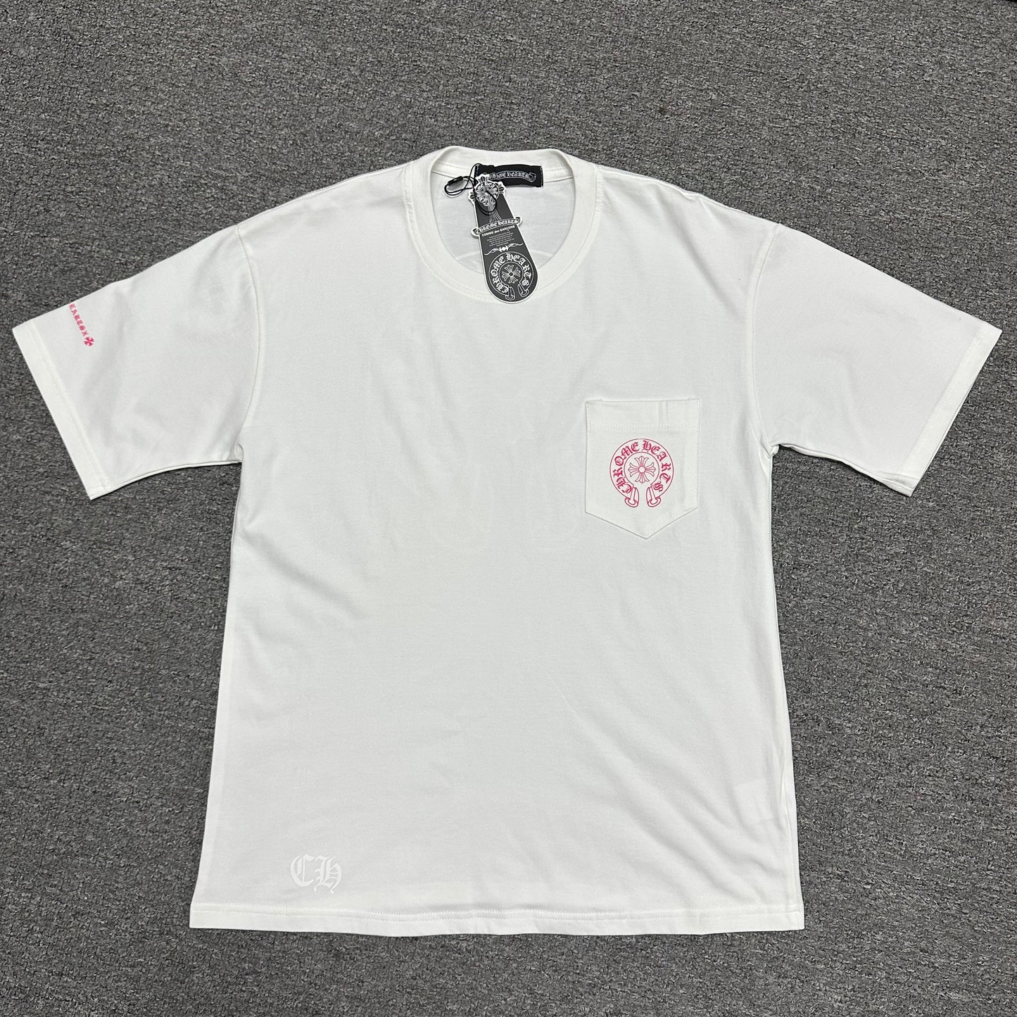 Chrome Hearts Pink Horseshoe Cross T-Shirt