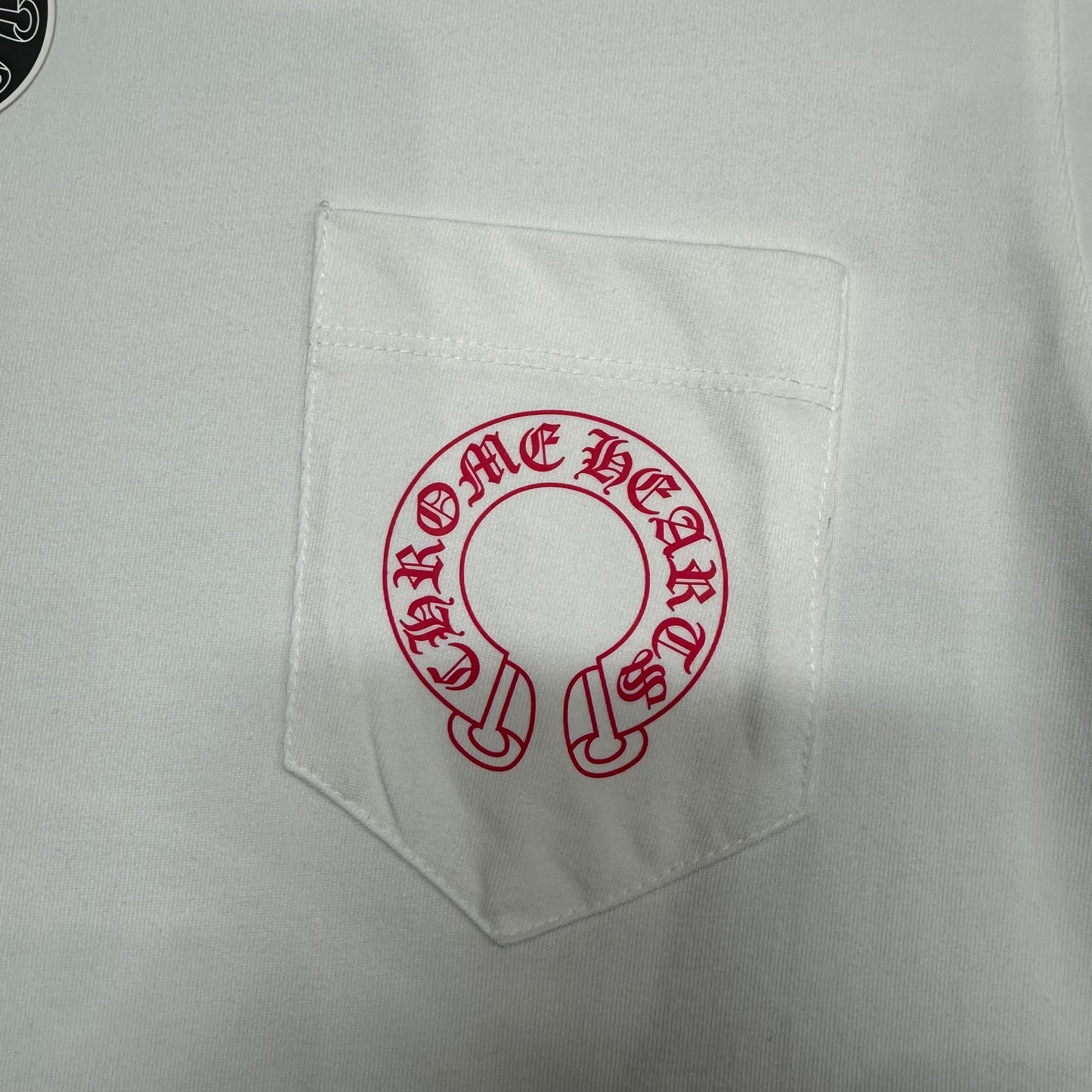 Chrome Hearts Pink Horseshoe Logo T-Shirt
