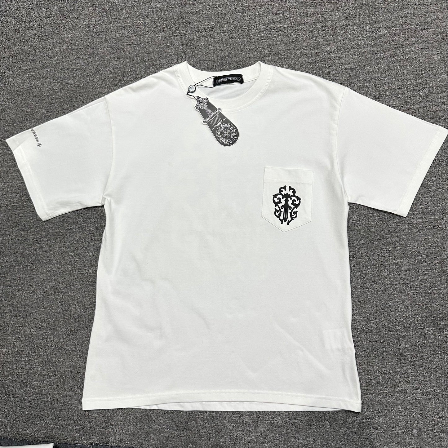 Chrome Hearts Vertical Dagger Logo T-Shirt