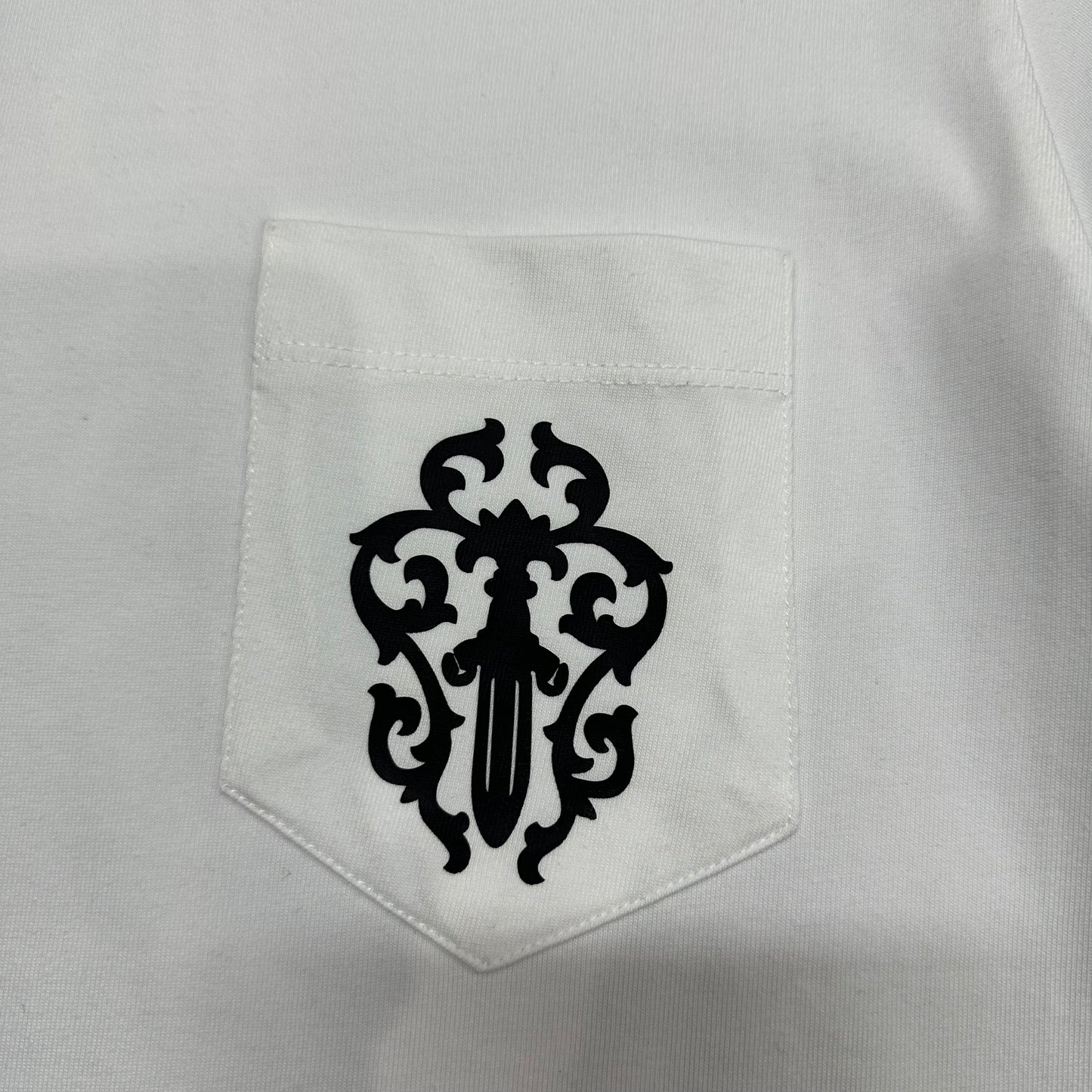 Chrome Hearts Vertical Dagger Logo T-Shirt