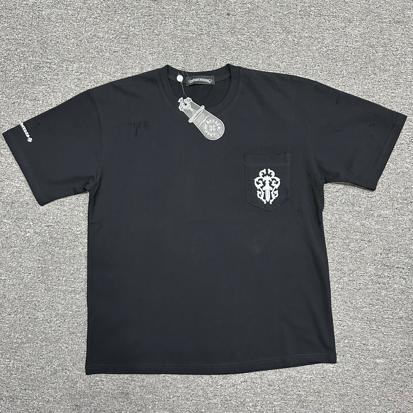 Chrome Hearts Vertical Dagger Logo T-Shirt