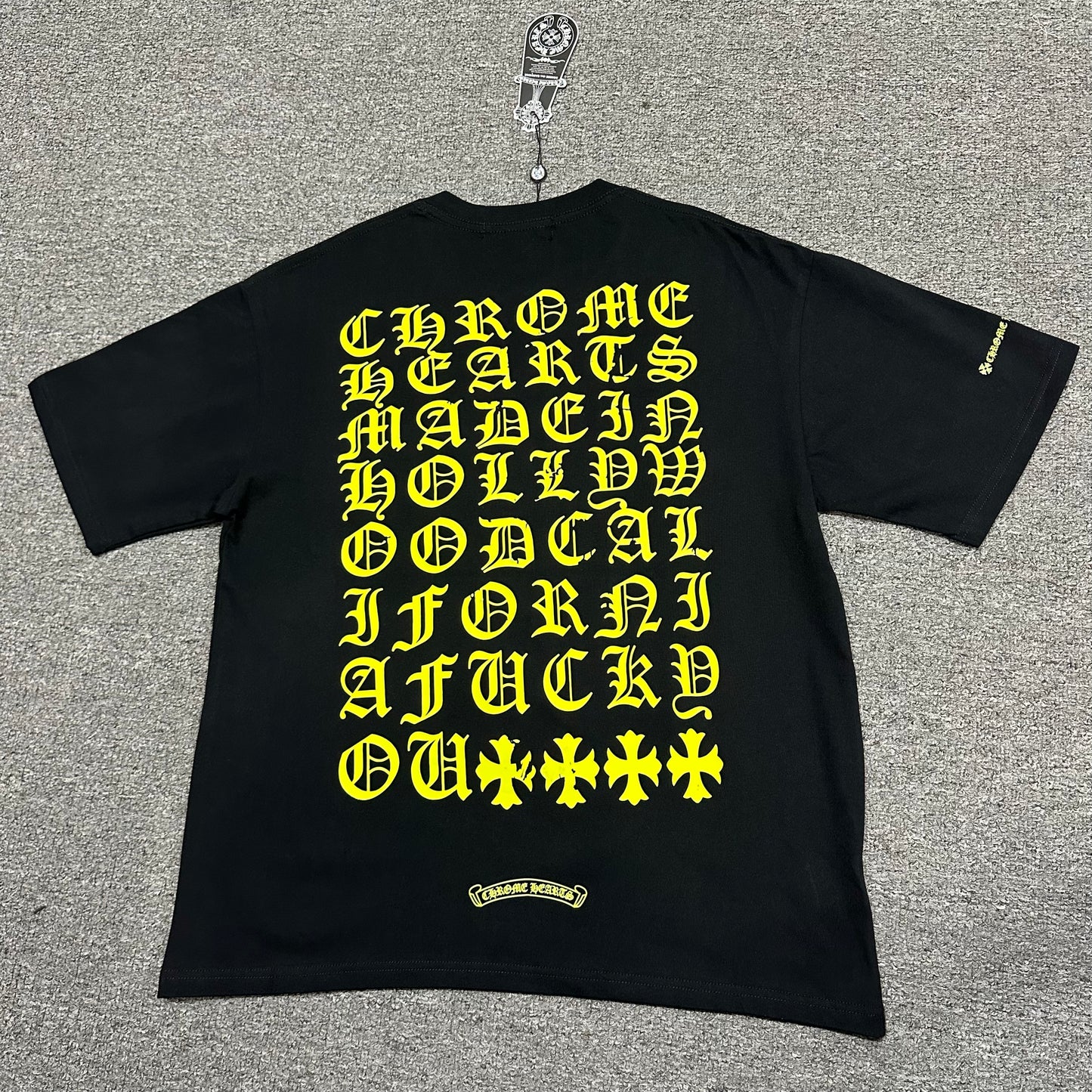 Chrome Hearts Black Yellow Eye Chart T-Shirt