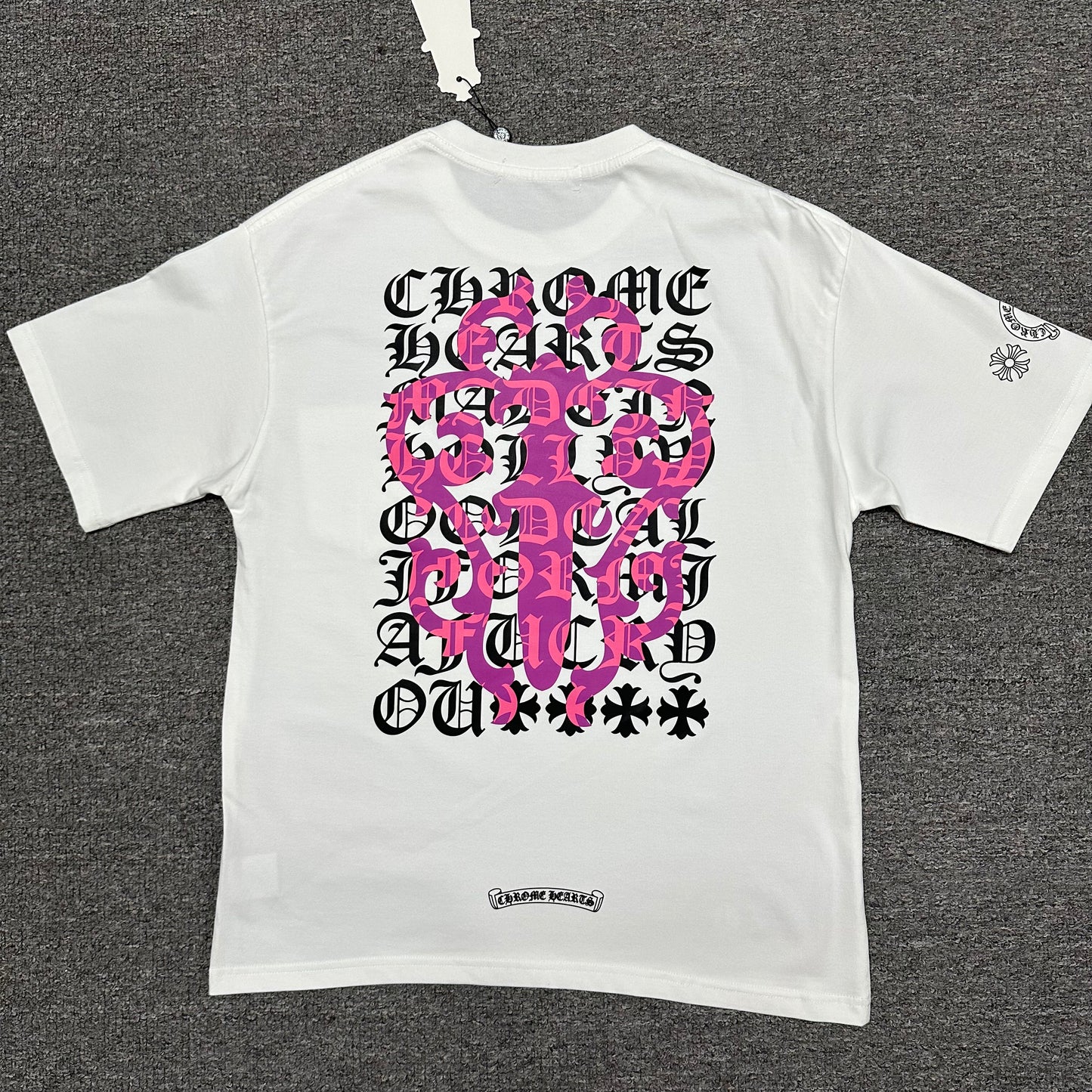 Chrome Hearts Eye Chart Pink Dagger T-Shirt