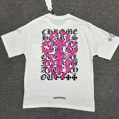 Chrome Hearts Eye Chart Pink Dagger T-Shirt