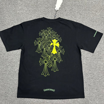 Chrome Hearts Neon Floral Cross T-Shirt