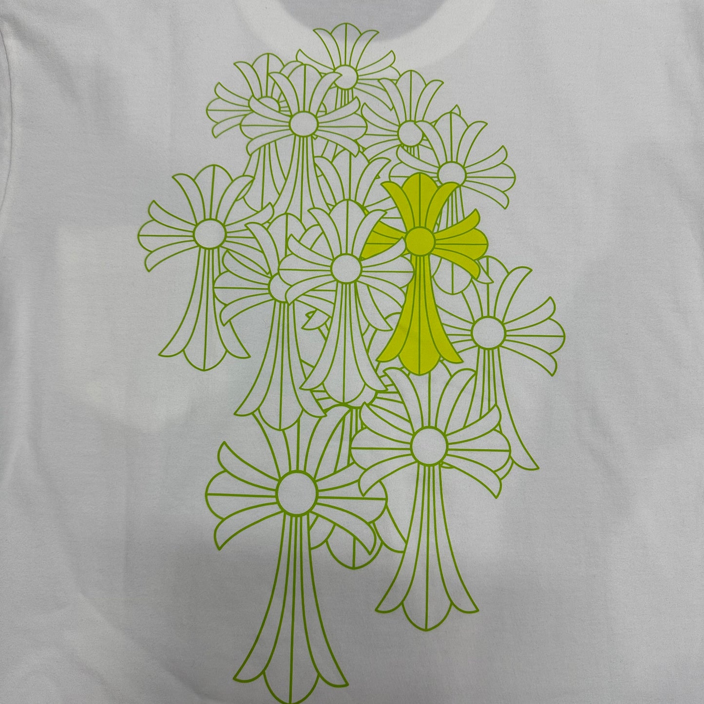 Chrome Hearts Neon Floral Cross T-Shirt