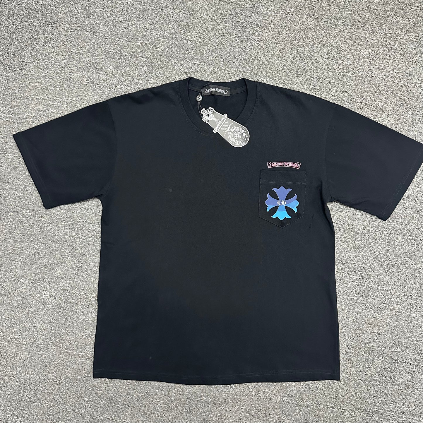 Chrome Hearts Harajuku Blue Cross T-Shirt