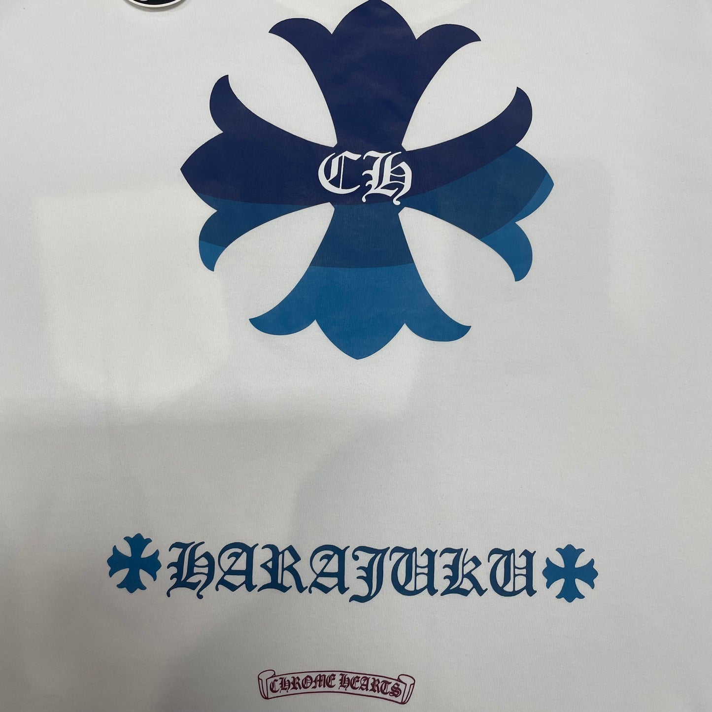 Chrome Hearts Harajuku Blue Cross T-Shirt