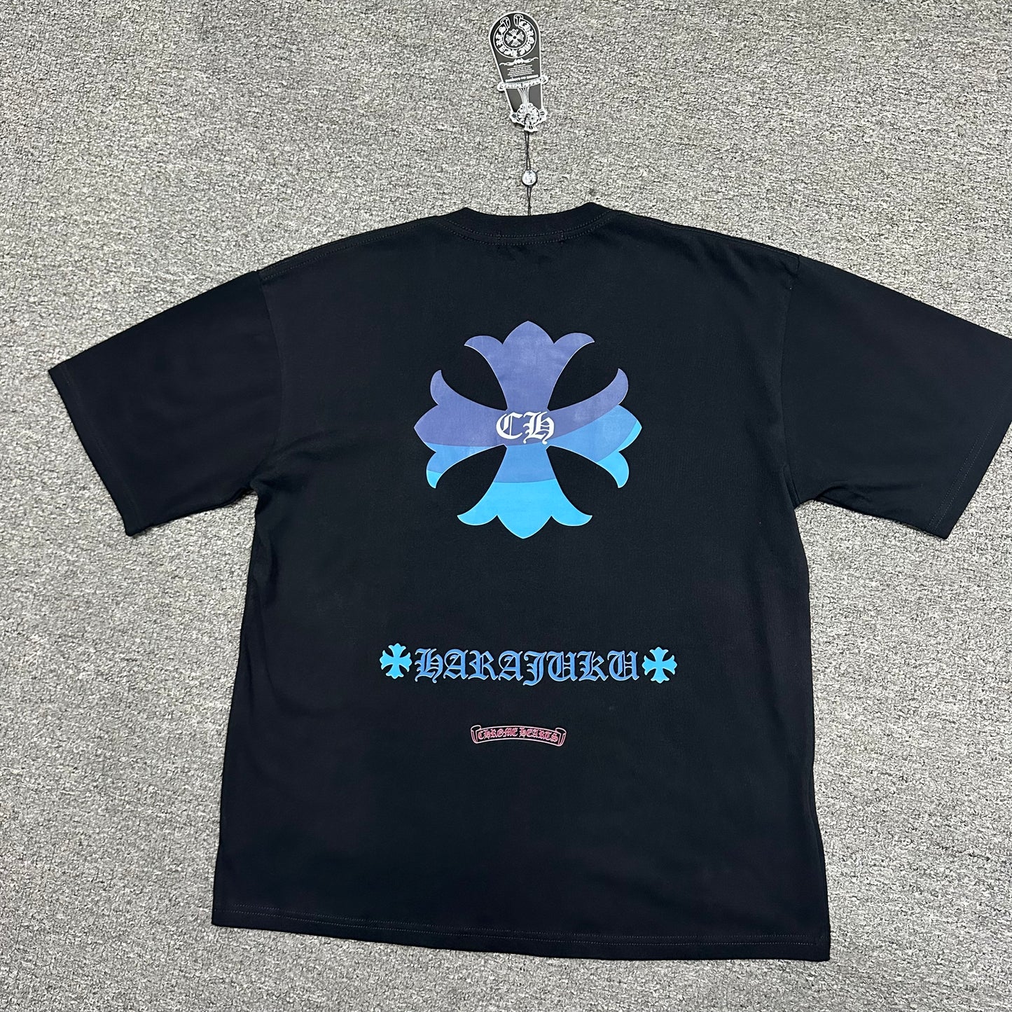 Chrome Hearts Harajuku Blue Cross T-Shirt