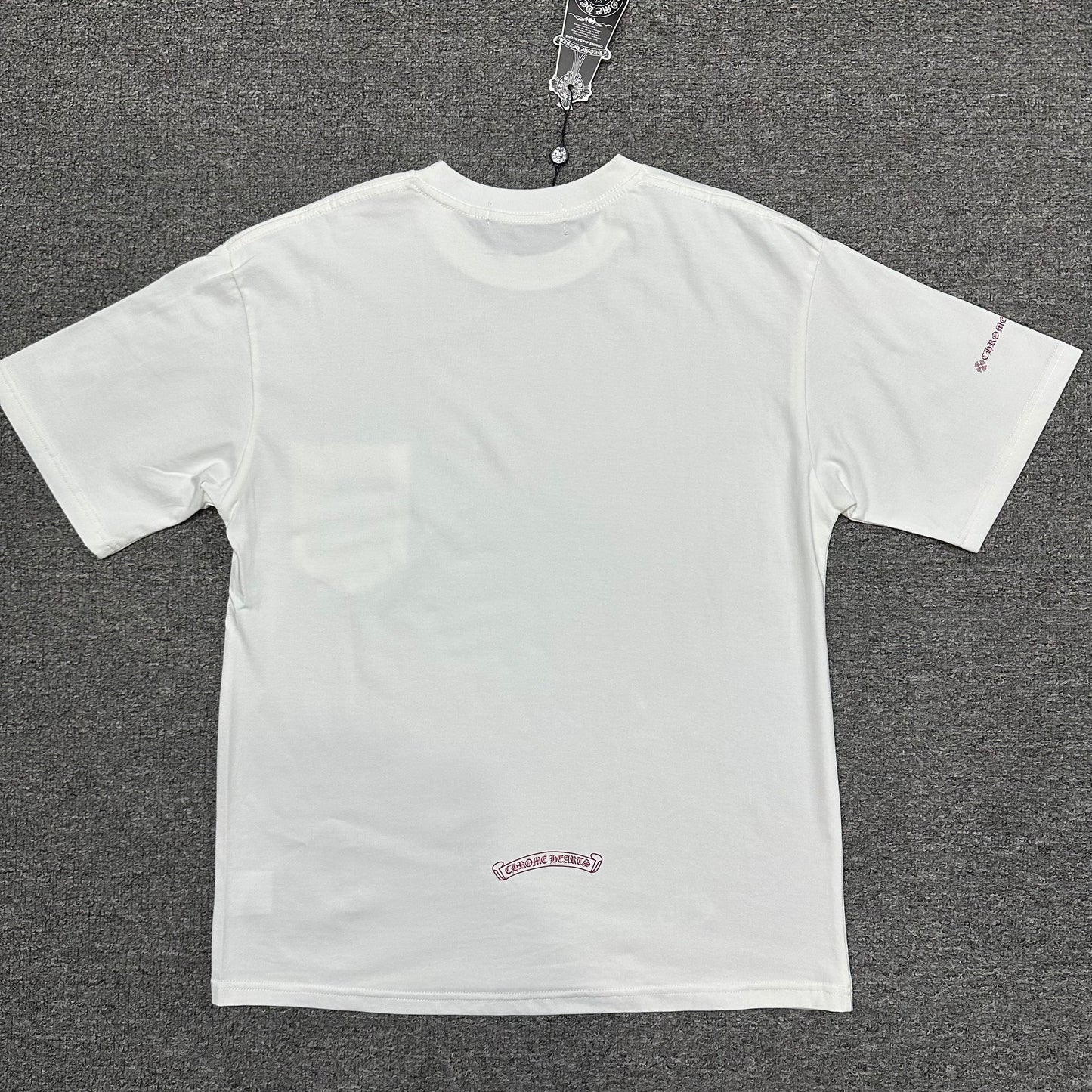 Chrome Hearts Pink Neck Logo Pocket T-Shirt
