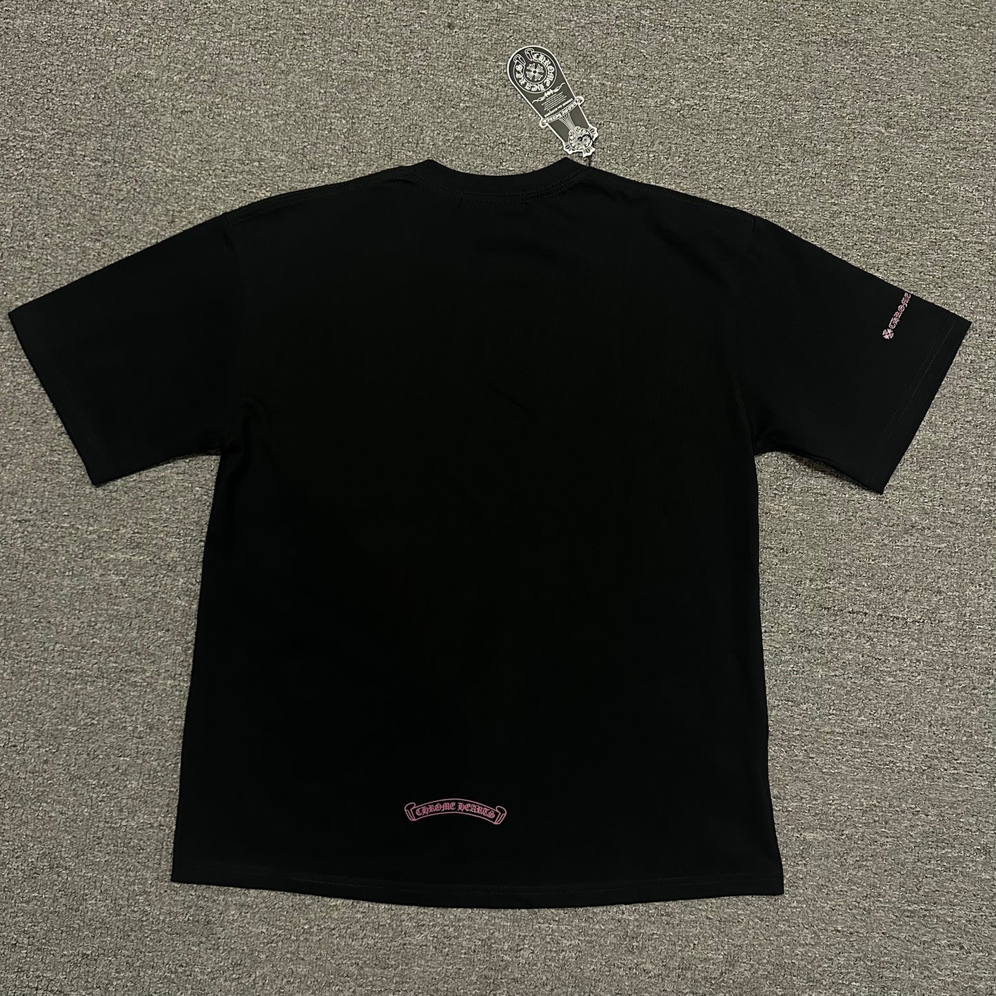 Chrome Hearts Pink Neck Logo Pocket T-Shirt