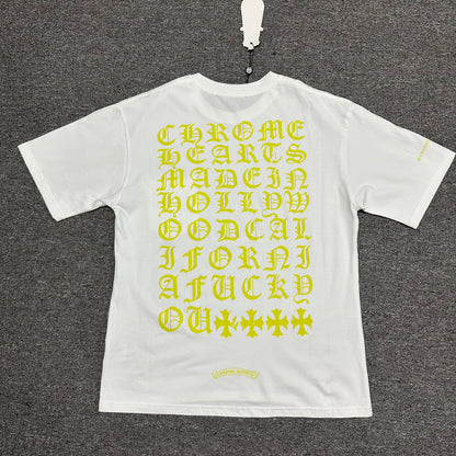 Chrome Hearts Black Yellow Eye Chart T-Shirt