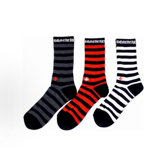Chrome Hearts Striped Socks 3-Pack