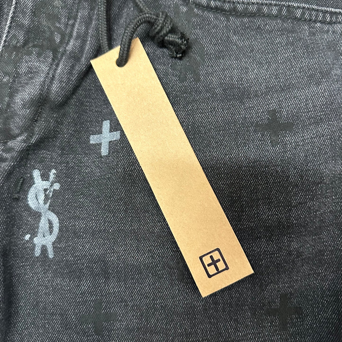 Ksubi Cross Print Relaxed Jeans Black