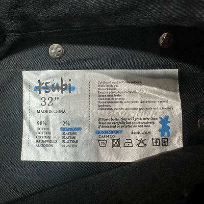 Ksubi Cross Print Relaxed Jeans Black