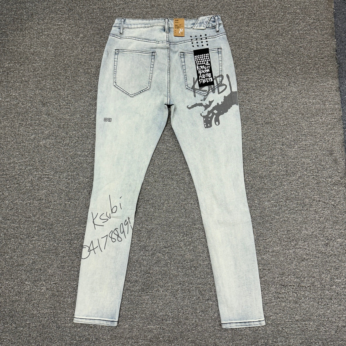 Ksubi Graffiti Slim Jeans Light Indigo