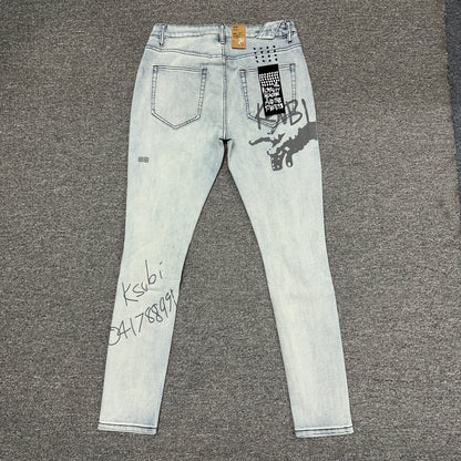 Ksubi Graffiti Slim Jeans Light Indigo