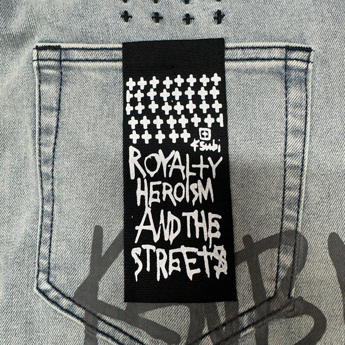 Ksubi Graffiti Slim Jeans Light Indigo