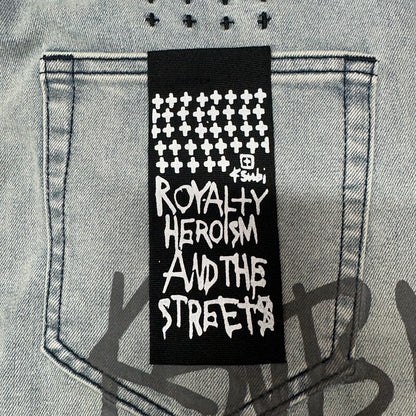 Ksubi Graffiti Slim Jeans Light Indigo