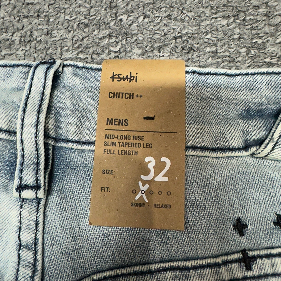 Ksubi Graffiti Slim Jeans Light Indigo