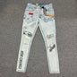 Ksubi Graffiti Slim Jeans Light Indigo