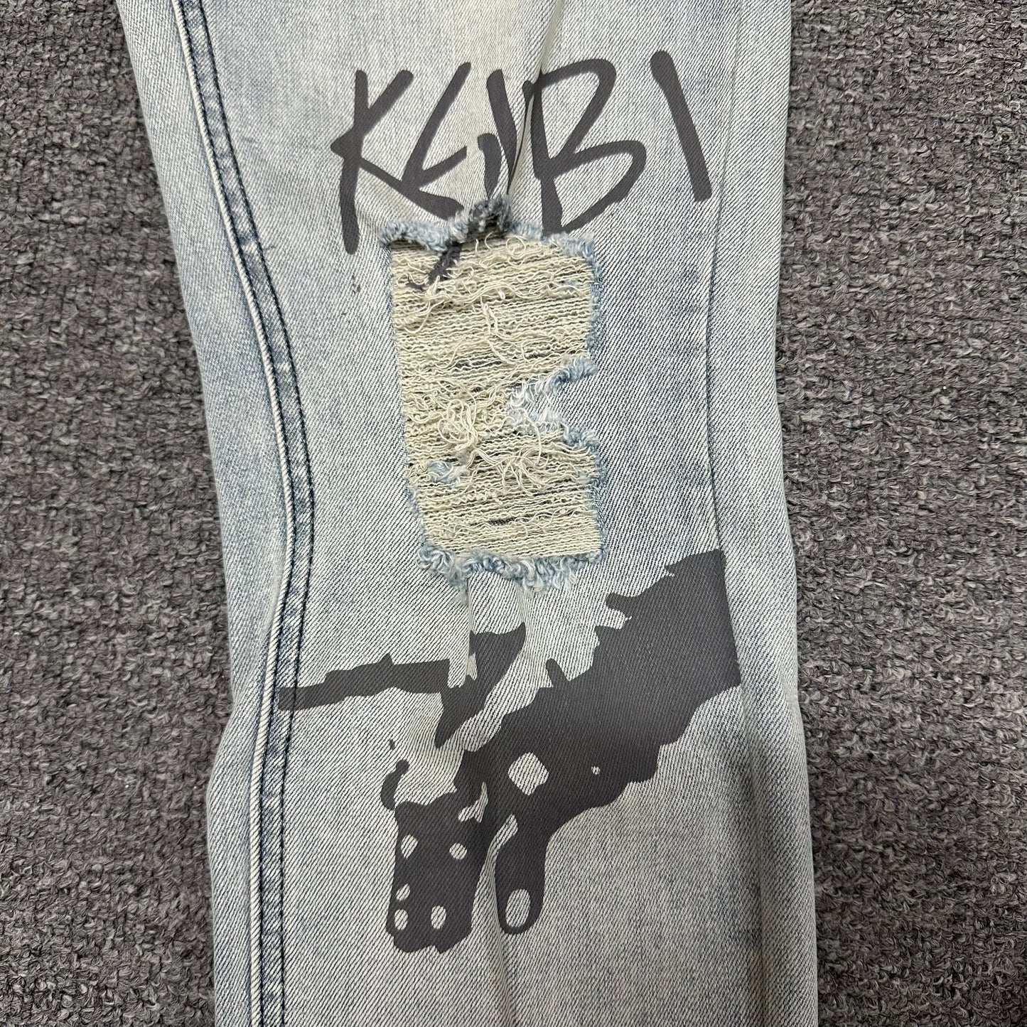Ksubi Graffiti Slim Jeans Light Indigo
