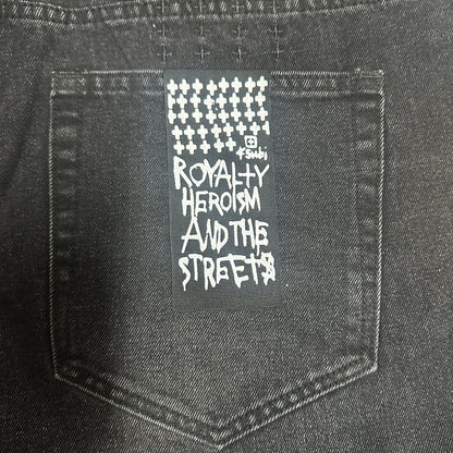 Ksubi Anti K Contrast Stitch Relaxed Jeans Black