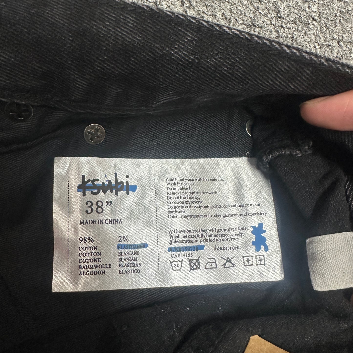 Ksubi Anti K Contrast Stitch Relaxed Jeans Black