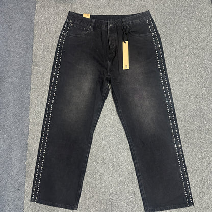 Ksubi Anti K Contrast Stitch Relaxed Jeans Black