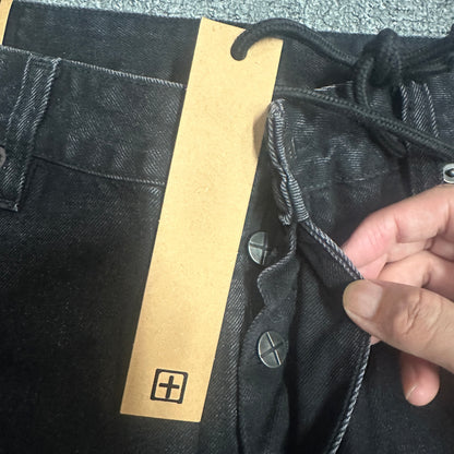 Ksubi Anti K Contrast Stitch Relaxed Jeans Black