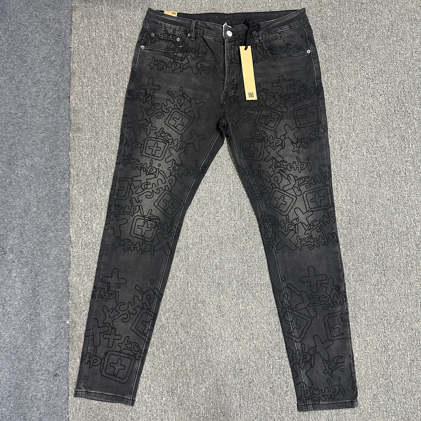 Ksubi Monogram Slim Jeans Black