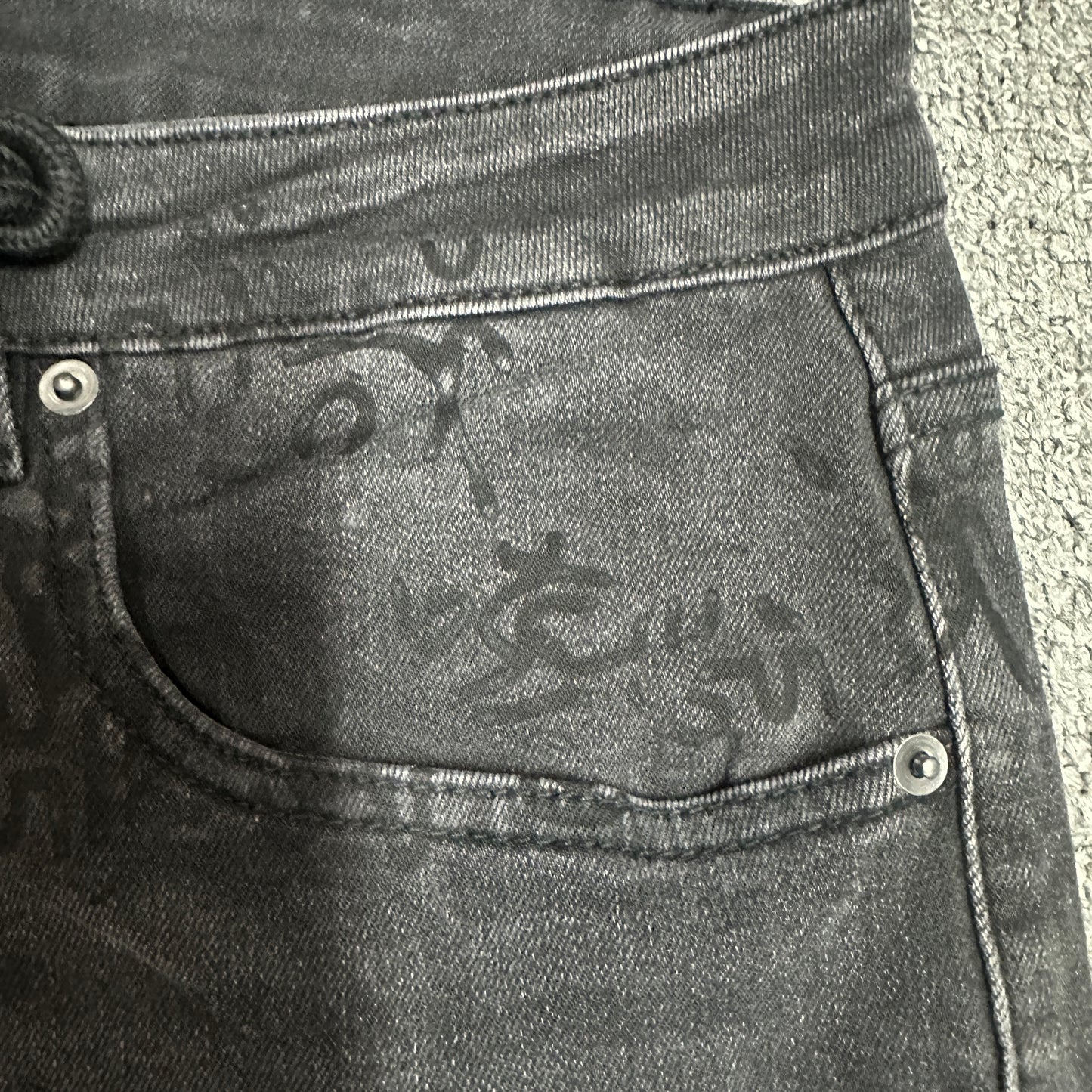 Ksubi Monogram Slim Jeans Black
