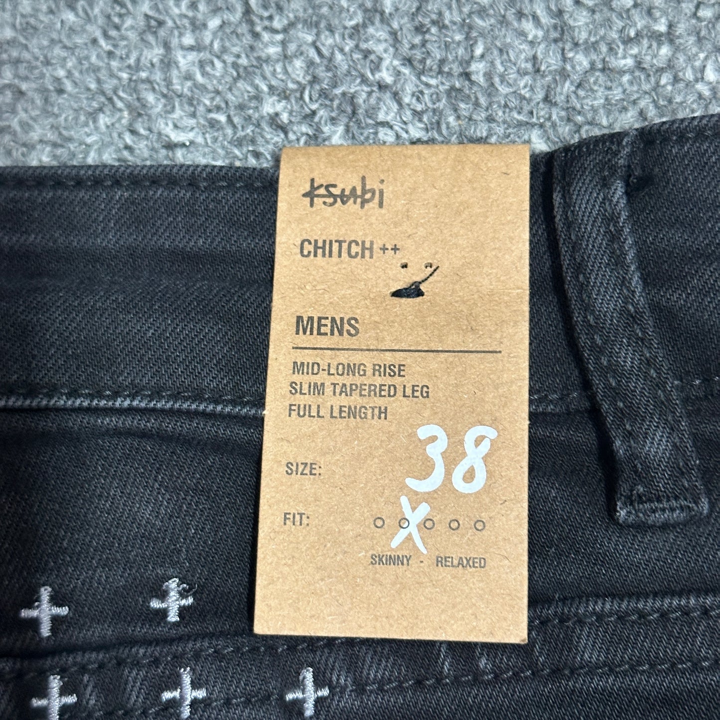 Ksubi Distressed Slim Jeans Black K05