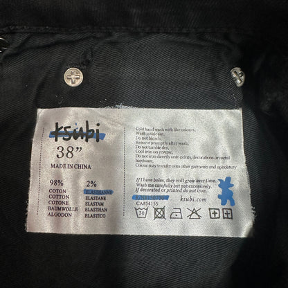 Ksubi Distressed Slim Jeans Black K05