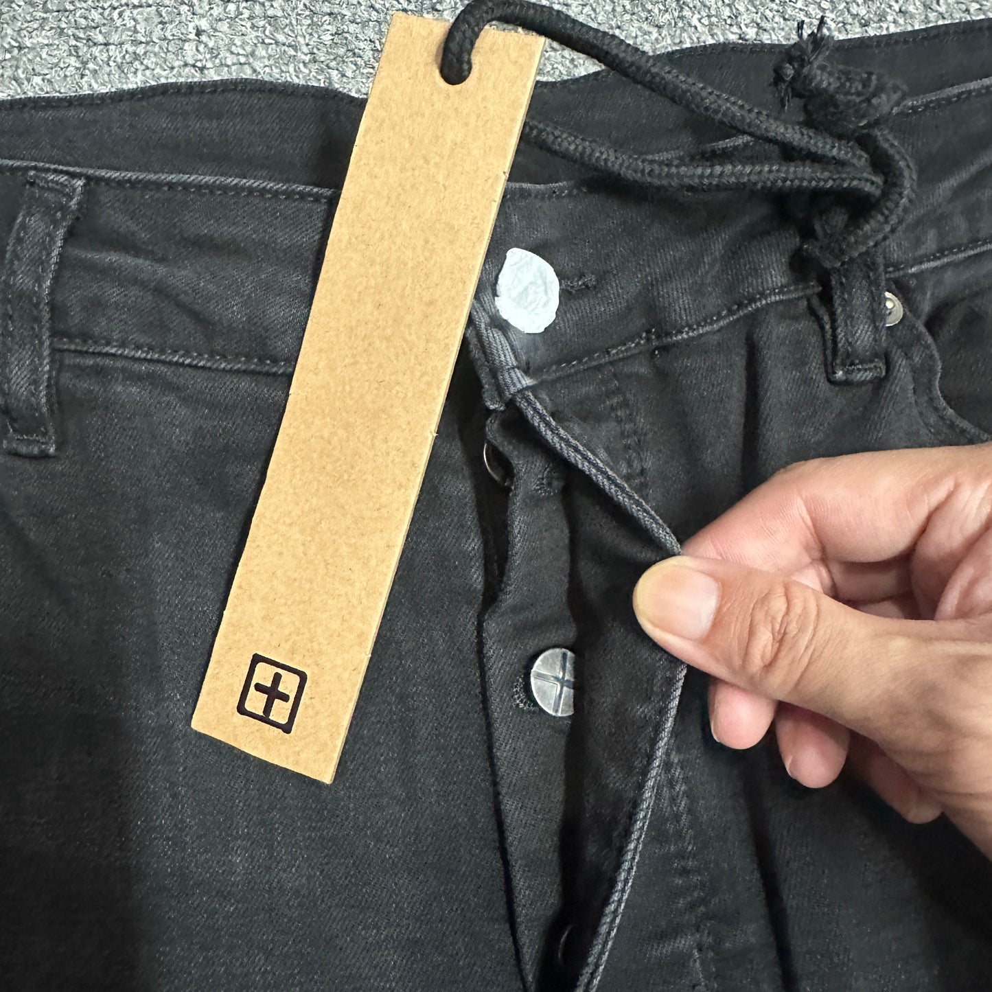 Ksubi Distressed Slim Jeans Black K05