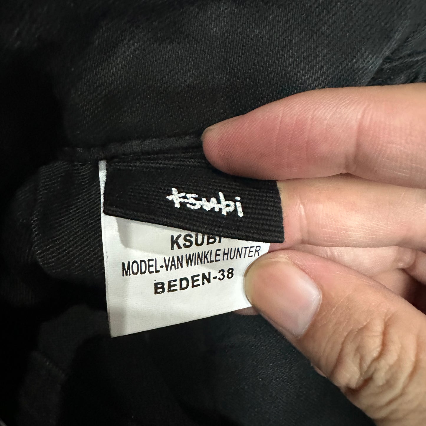 Ksubi Chitch Red Logo Distressed Jeans Washed Black