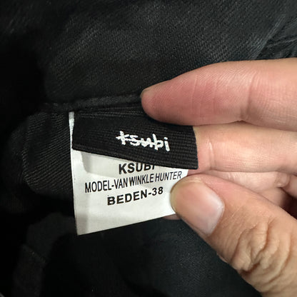 Ksubi Chitch Red Logo Distressed Jeans Washed Black