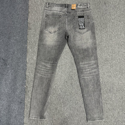 Ksubi Graffiti Distressed Slim Jeans Grey