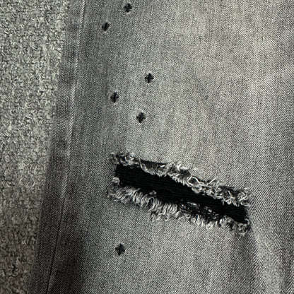 Ksubi Graffiti Distressed Slim Jeans Grey