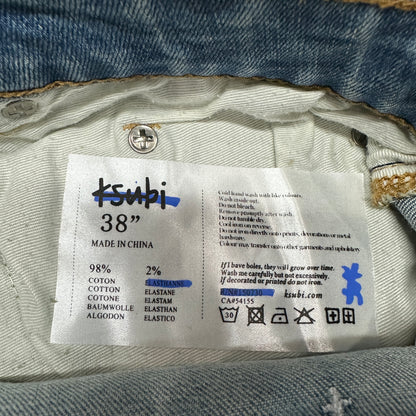 Ksubi Vertical Logo Skinny Jeans Light Indigo