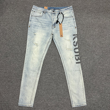 Ksubi Vertical Logo Skinny Jeans Light Indigo